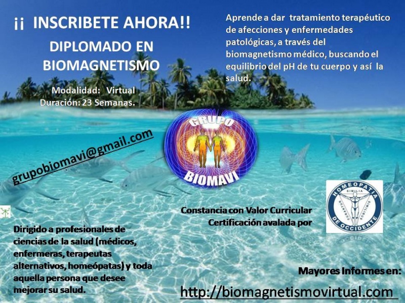 Diplomado en Biomagnetismo, modalidad Virtual.